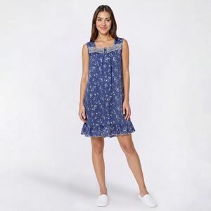 Womens Elizabeth & Nicole Sleeveless Floral Hem Waltz Nightgown